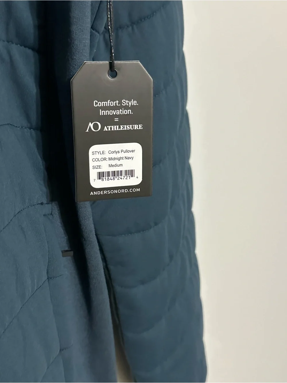 AndersonOrd Corlys Pullover in‎ Midnight Navy Size Medium New Down Filled